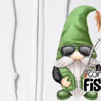 Fun Christmas Gone Fishing Gnome Fisherman Friends Full Zip Hoodie