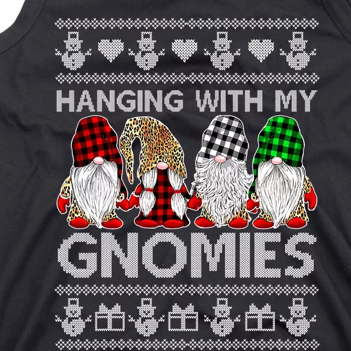 Funny Christmas Gnome Hanging With My Gnomies Family Pajamas Tank Top