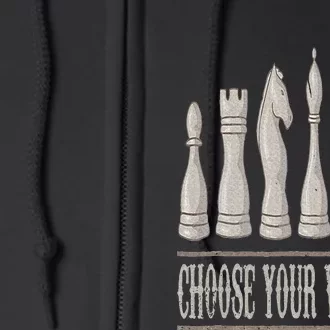 Funny Chess Gift For Chess Love Cool Player Full Zip Hoodie