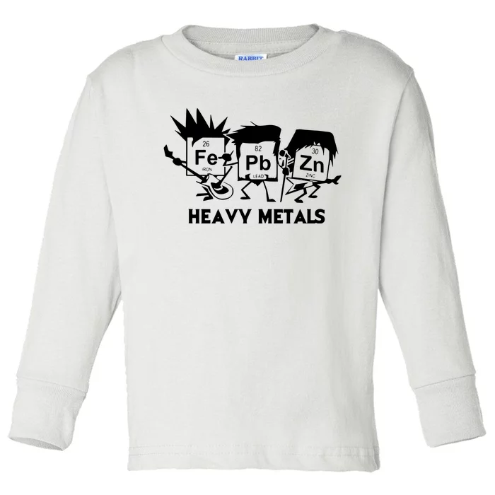 Funny Chemistry Gift Heavy Metals Toddler Long Sleeve Shirt