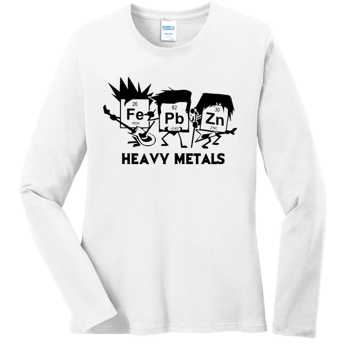 Funny Chemistry Gift Heavy Metals Ladies Long Sleeve Shirt