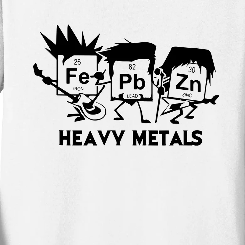 Funny Chemistry Gift Heavy Metals Kids Long Sleeve Shirt