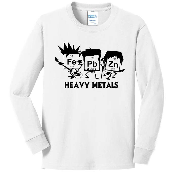 Funny Chemistry Gift Heavy Metals Kids Long Sleeve Shirt