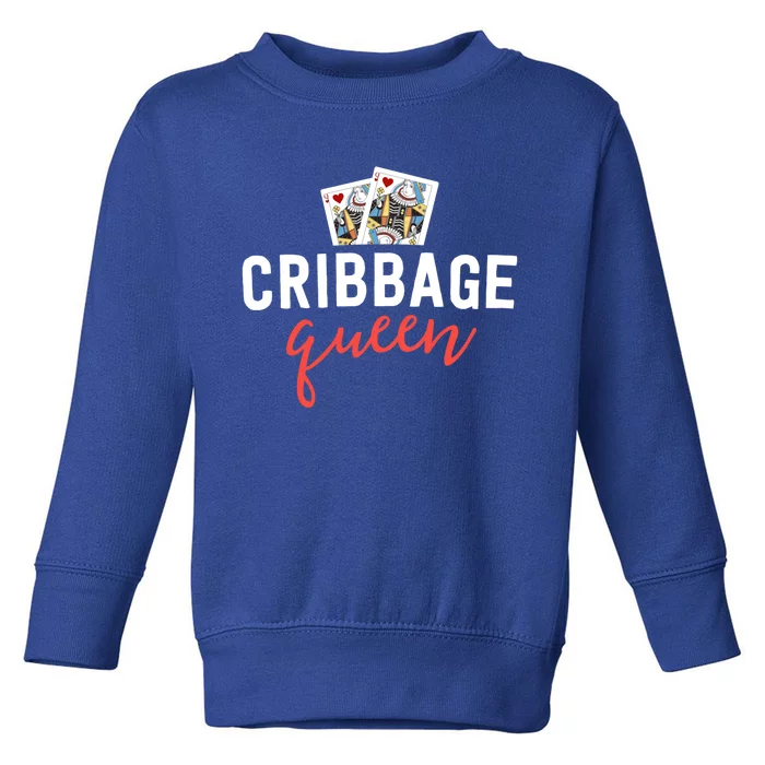 Funny Cribbage Gift Cribbage Queen Player Mom Gift Great Gift Toddler Sweatshirt