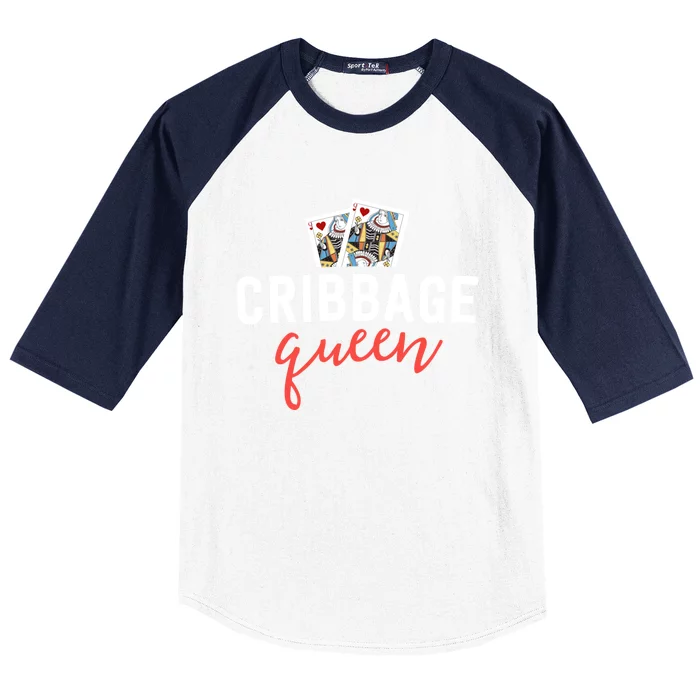 Funny Cribbage Gift Cribbage Queen Player Mom Gift Great Gift Baseball Sleeve Shirt