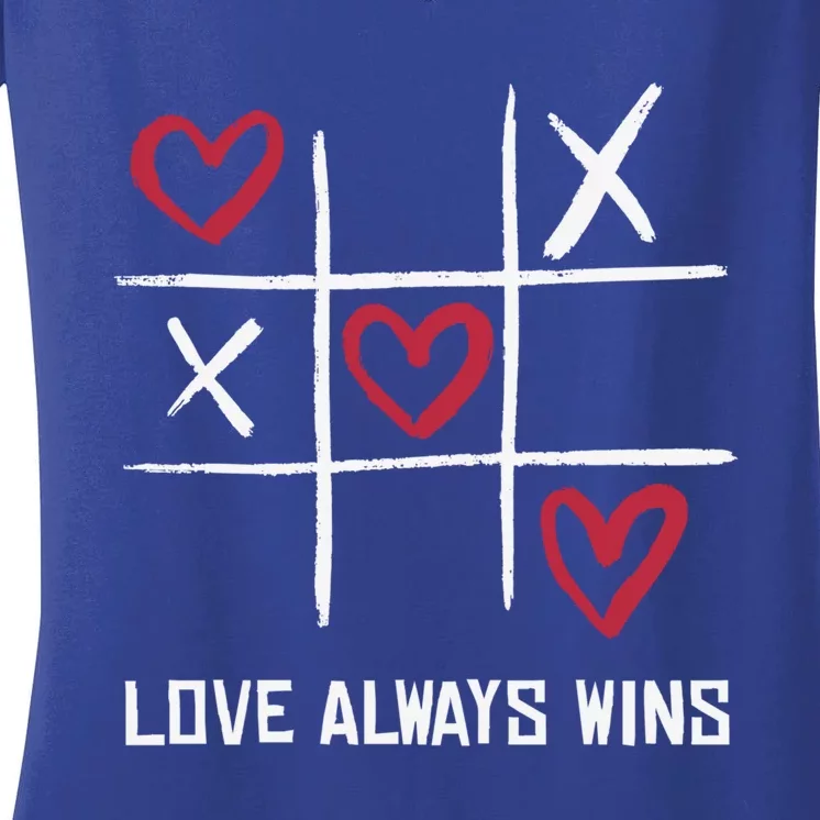 Funny Crosses Game Valentine's Day Gift Women's V-Neck T-Shirt