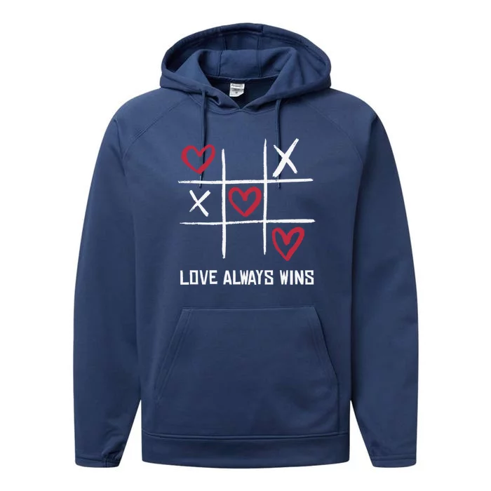 Funny Crosses Game Valentine's Day Gift Performance Fleece Hoodie