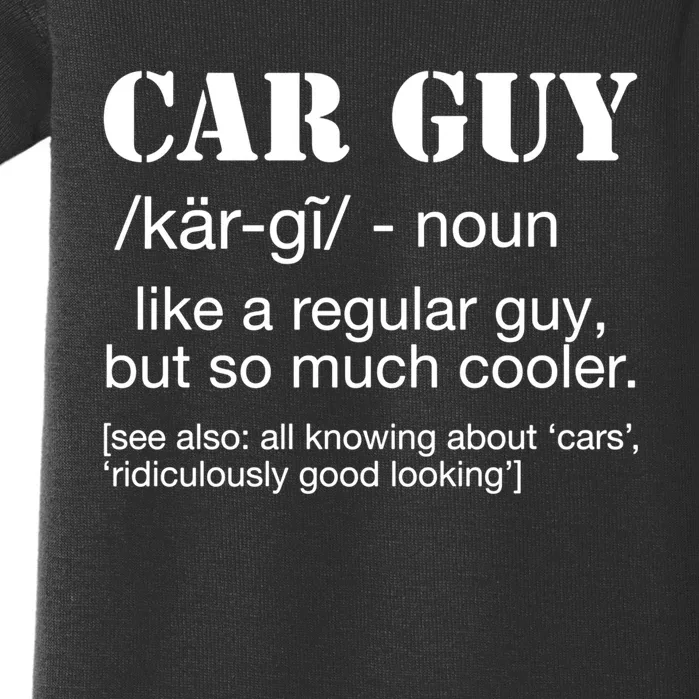 Funny Car Guy Cars Lover Racing Mechanics Car Guy Definition Gift Baby Bodysuit