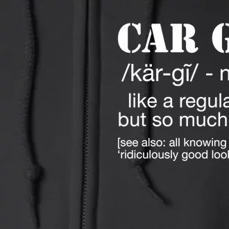 Funny Car Guy Cars Lover Racing Mechanics Car Guy Definition Gift Full Zip Hoodie