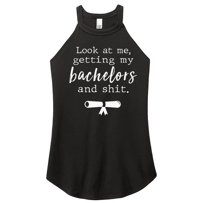 Funny College Graduation Bachelors Degree Gift Grad Women’s Perfect Tri Rocker Tank