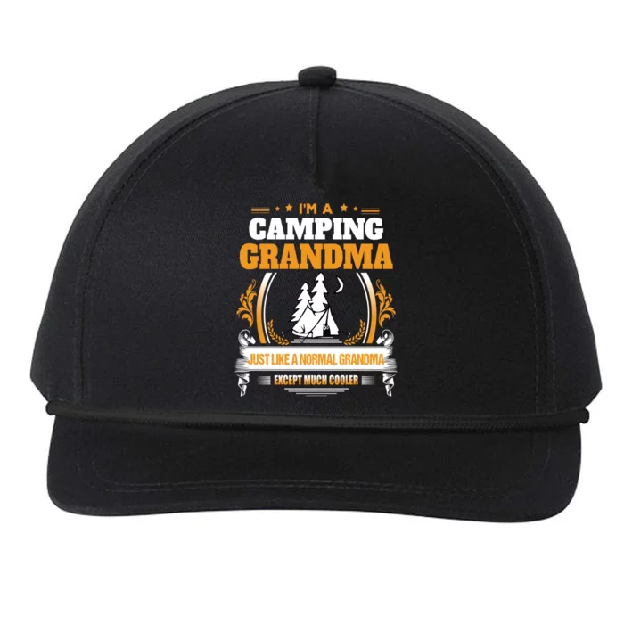 Funny Camping Grandma Gift For Grandma Snapback Five-Panel Rope Hat