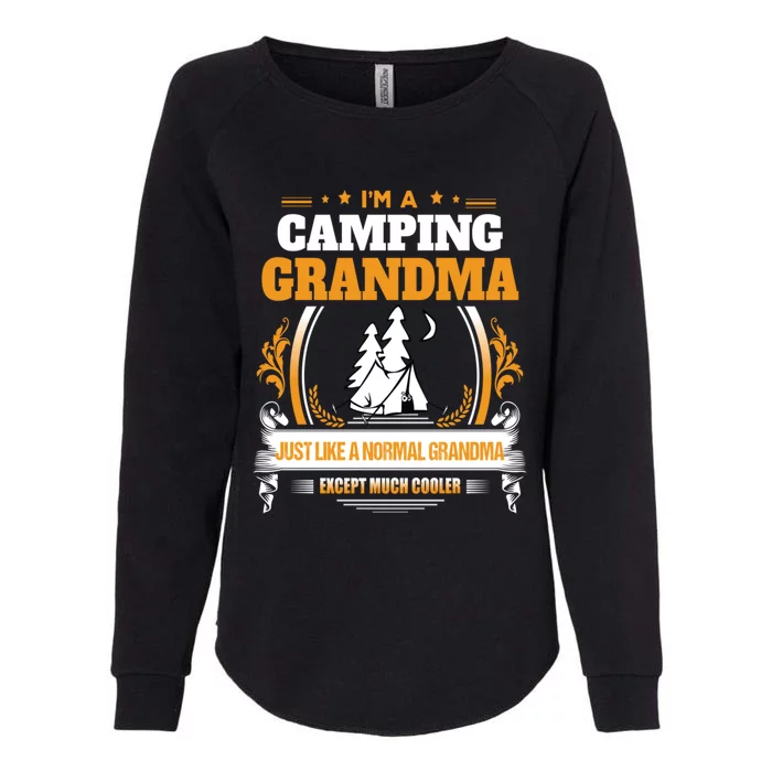 Funny Camping Grandma Gift For Grandma Womens California Wash Sweatshirt