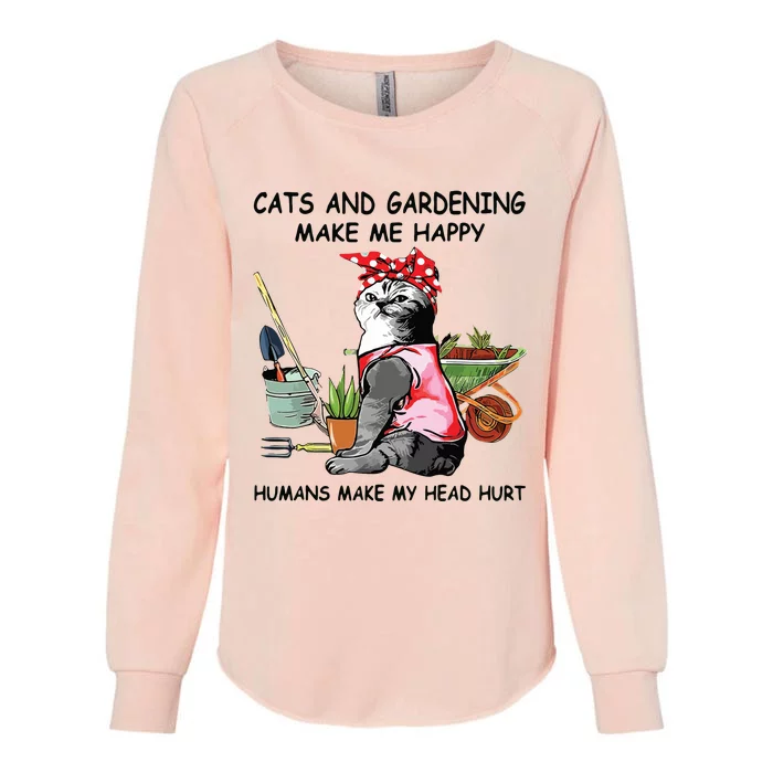 Funny Cats Garden For Women Womens California Wash Sweatshirt