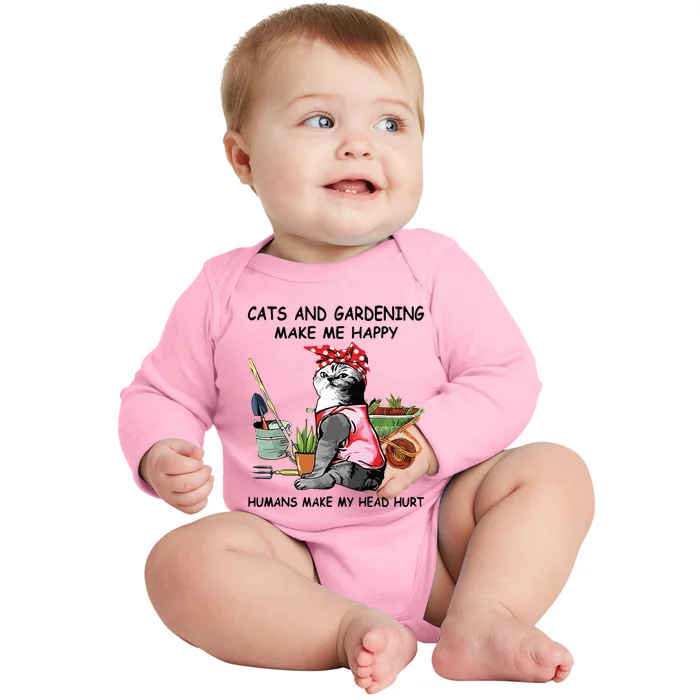 Funny Cats Garden For Women Baby Long Sleeve Bodysuit