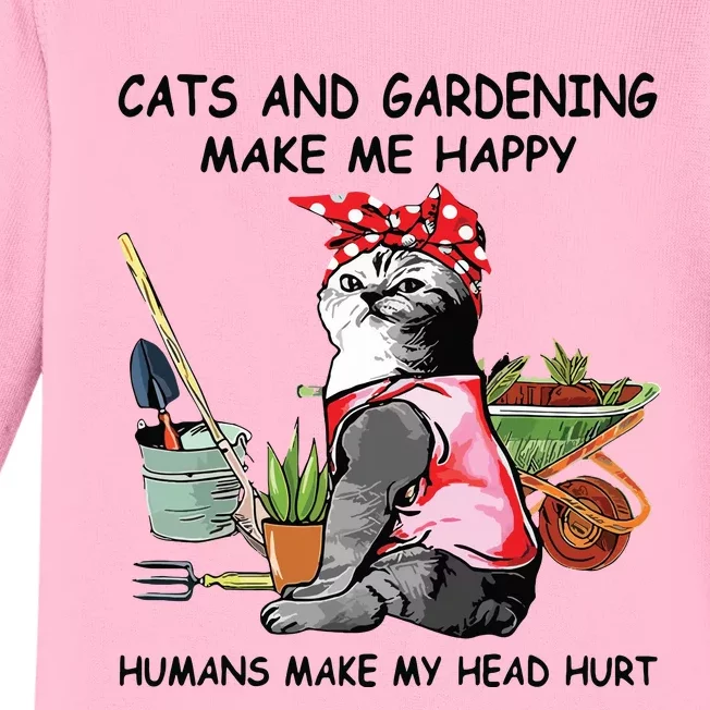 Funny Cats Garden For Women Baby Long Sleeve Bodysuit