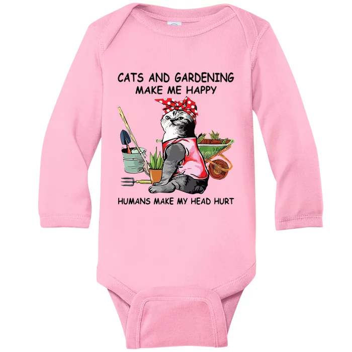 Funny Cats Garden For Women Baby Long Sleeve Bodysuit