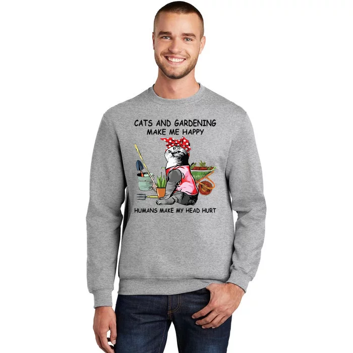 Funny Cats Garden For Women Tall Sweatshirt