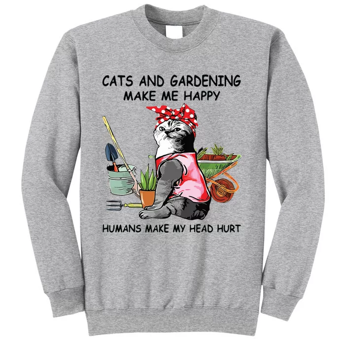 Funny Cats Garden For Women Tall Sweatshirt