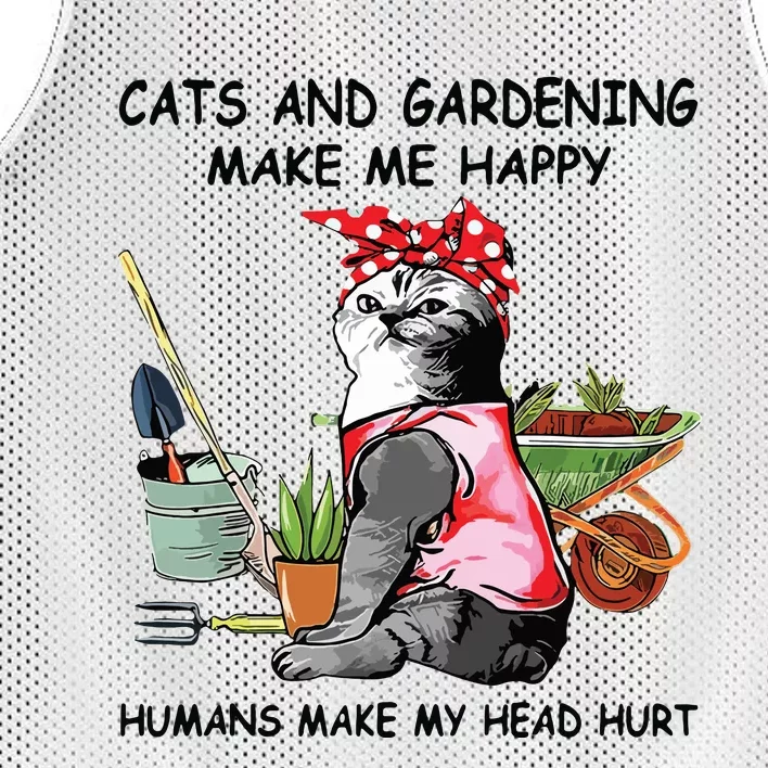 Funny Cats Garden For Women Mesh Reversible Basketball Jersey Tank