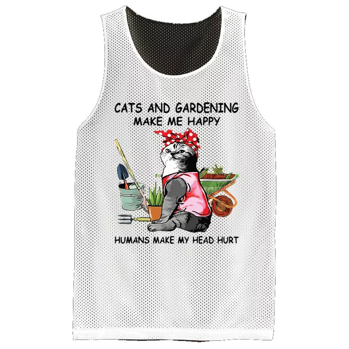 Funny Cats Garden For Women Mesh Reversible Basketball Jersey Tank