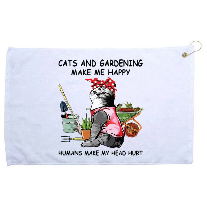 Funny Cats Garden For Women Grommeted Golf Towel