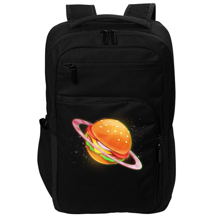 Funny Cosmic Galaxy Burger Planet Impact Tech Backpack