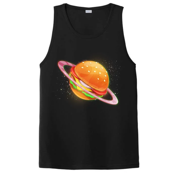 Funny Cosmic Galaxy Burger Planet Performance Tank