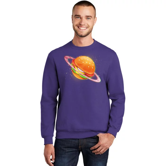 Funny Cosmic Galaxy Burger Planet Sweatshirt