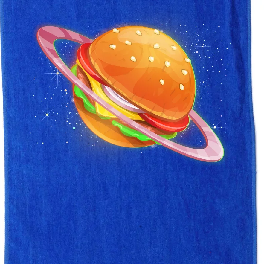 Funny Cosmic Galaxy Burger Planet Platinum Collection Golf Towel