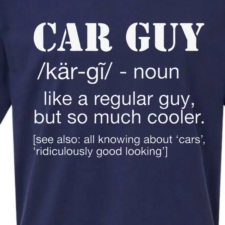 Funny Car Guy Car Guy Definition Gear Head Sueded Cloud Jersey T-Shirt