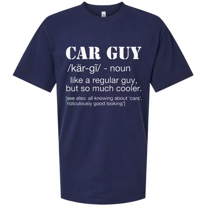 Funny Car Guy Car Guy Definition Gear Head Sueded Cloud Jersey T-Shirt