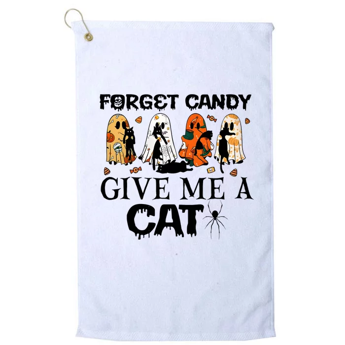 Forget Candy Give Me A Cat Halloween Platinum Collection Golf Towel