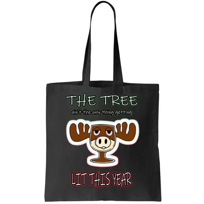 Funny Christmas Get Lit Tote Bag