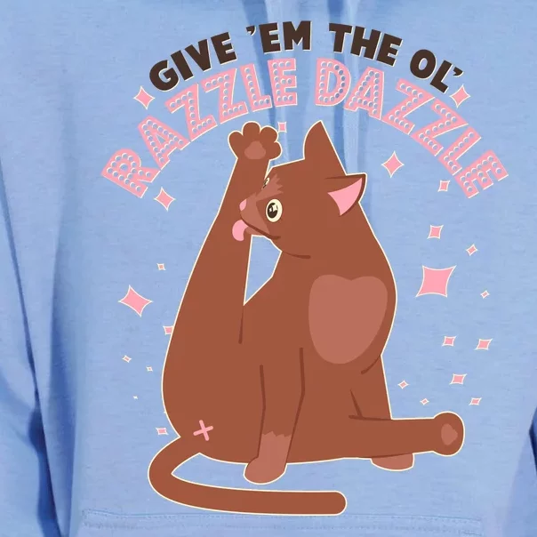 Funny Cat Give Em The Ol Razzle Dazzle Unisex Surf Hoodie