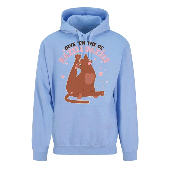 Funny Cat Give Em The Ol Razzle Dazzle Unisex Surf Hoodie