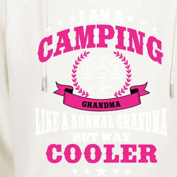 Funny Camping Grandma Saying Summer Camp Gift Womens Funnel Neck Pullover Hood