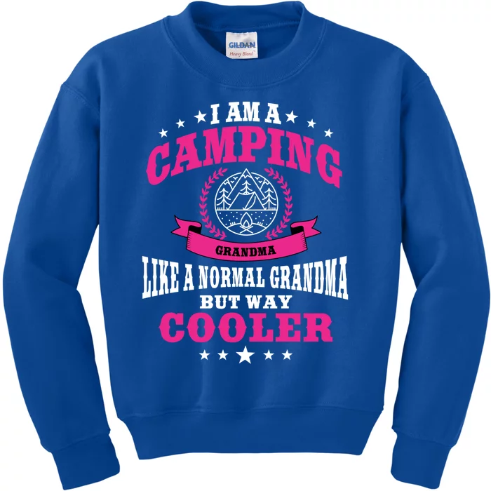 Funny Camping Grandma Saying Summer Camp Gift Kids Sweatshirt