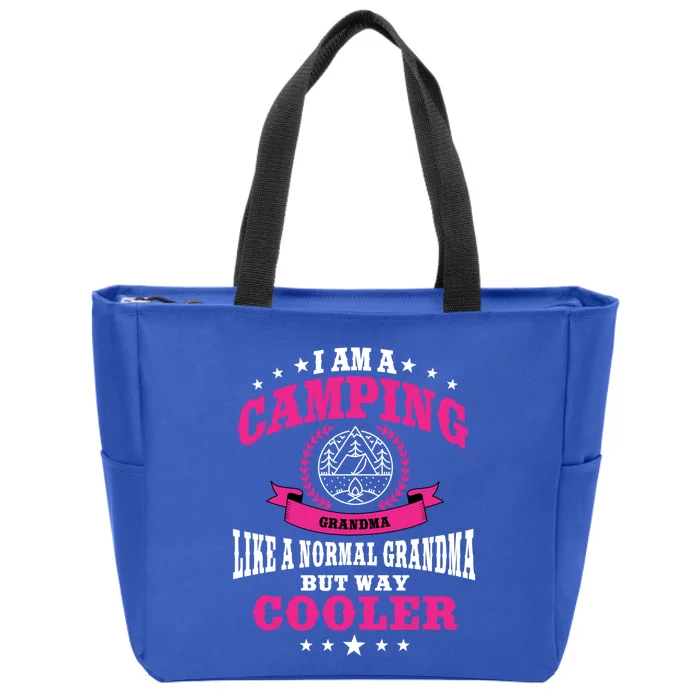 Funny Camping Grandma Saying Summer Camp Gift Zip Tote Bag