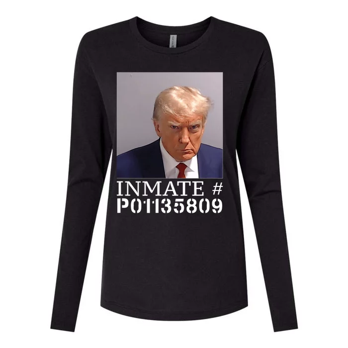 Fulton County Georgia Jail Prisoner Inmate P01135809 Mugshot Womens Cotton Relaxed Long Sleeve T-Shirt