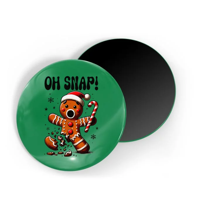 Funny Christmas Gingerbread Man Oh Snap Pajama Xmas Magnet