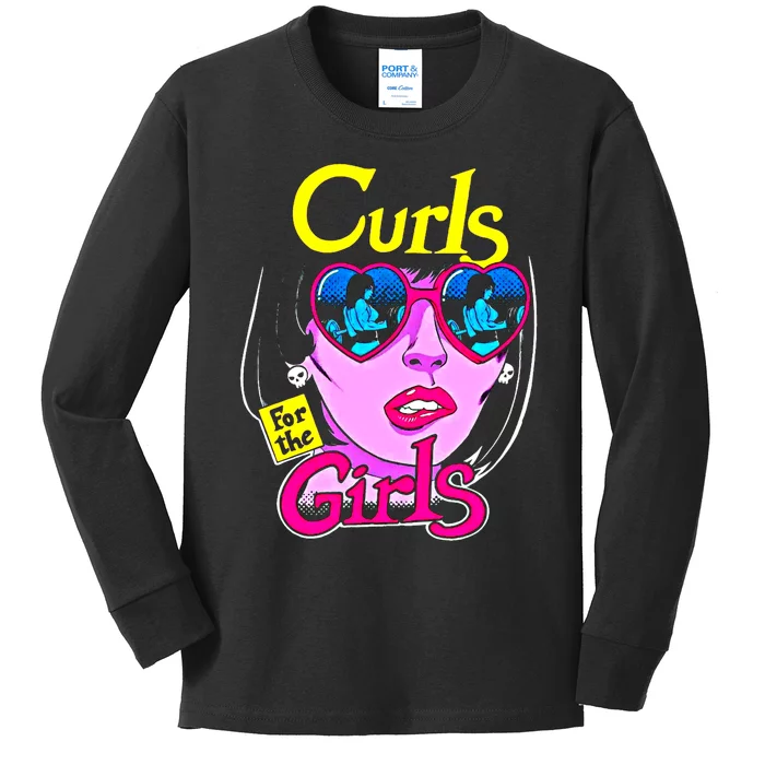 Funny Curls Gym Weightlifting Bodybuilding Fitness Meaningful Gift Kids Long Sleeve Shirt