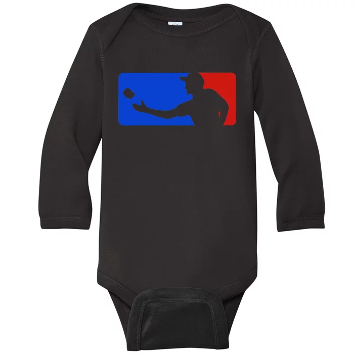 Funny Cornhole Gift For  Bean Bag Toss Game Players Baby Long Sleeve Bodysuit