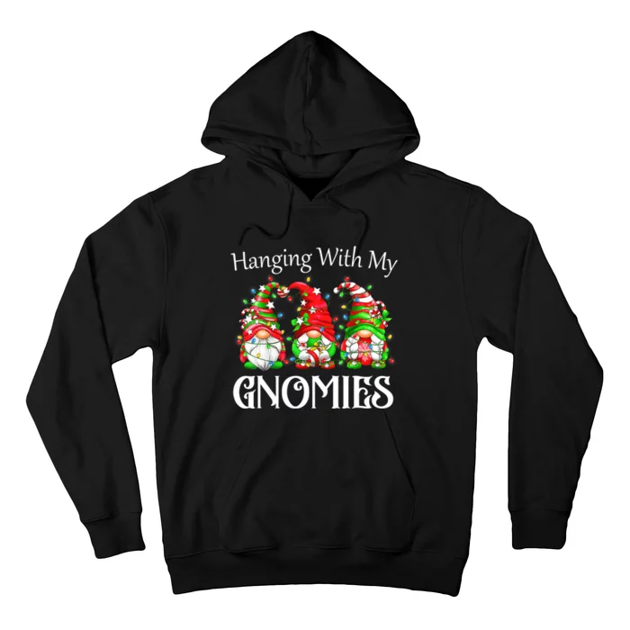 Funny Christmas Gnome Hanging With My Gnomies Family Pajamas Hoodie