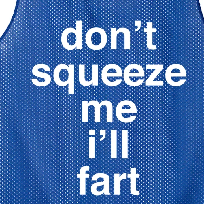 Fart Cute Gift Don't Squeeze Me I'll Fart Gift Mesh Reversible Basketball Jersey Tank