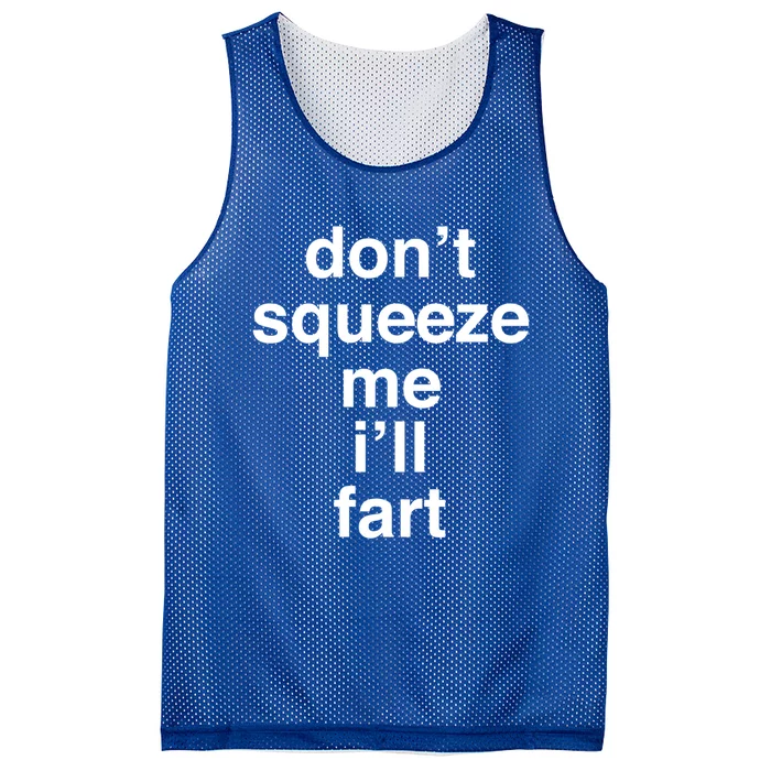 Fart Cute Gift Don't Squeeze Me I'll Fart Gift Mesh Reversible Basketball Jersey Tank