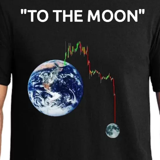 Funny Crypto Going Down To The Moon Pajama Set