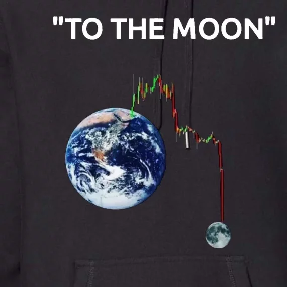 Funny Crypto Going Down To The Moon Premium Hoodie