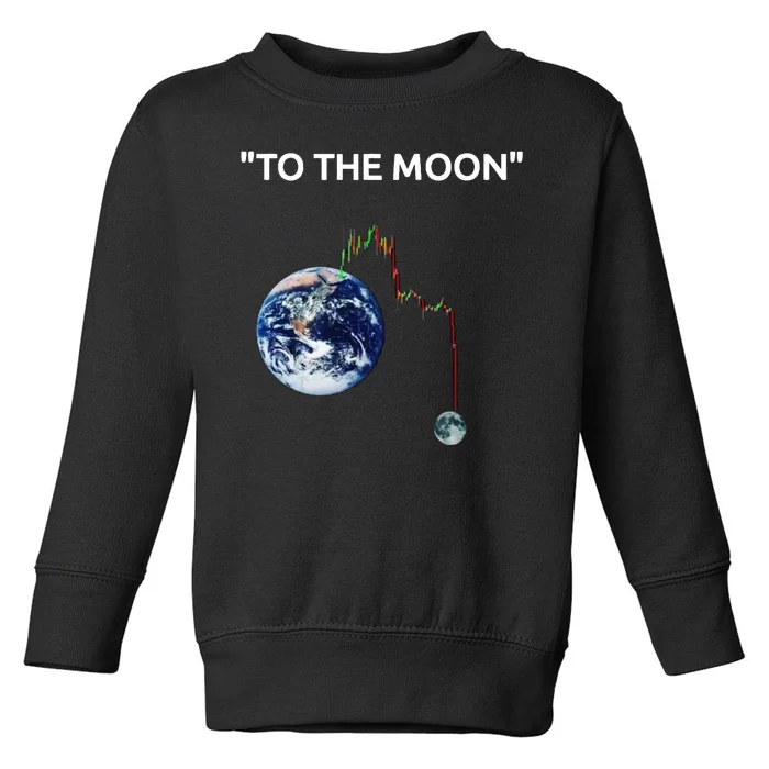 Funny Crypto Going Down To The Moon Toddler Sweatshirt