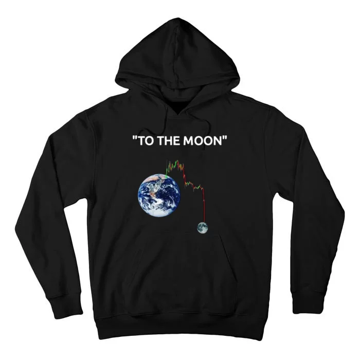 Funny Crypto Going Down To The Moon Tall Hoodie