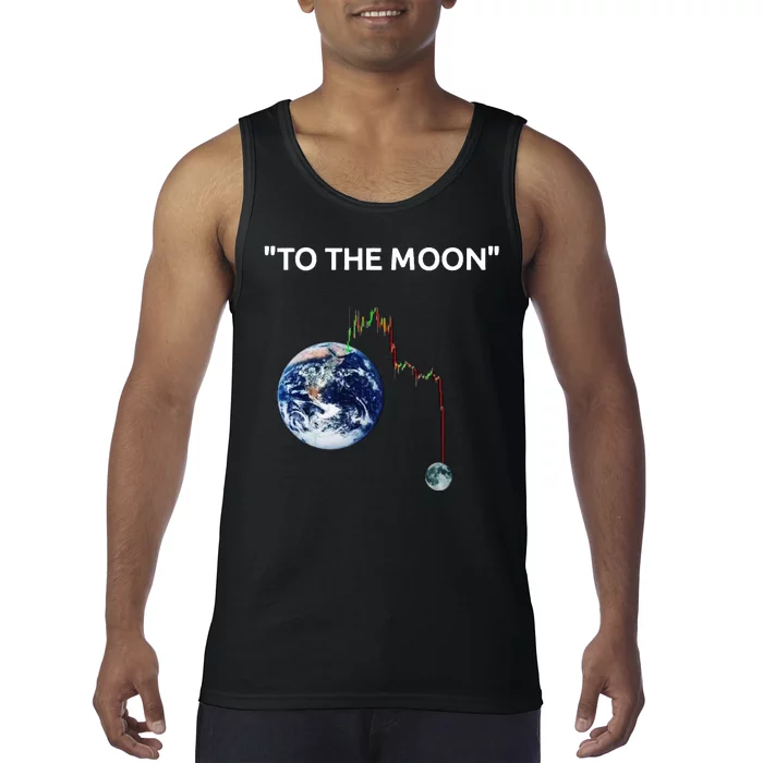 Funny Crypto Going Down To The Moon Tank Top